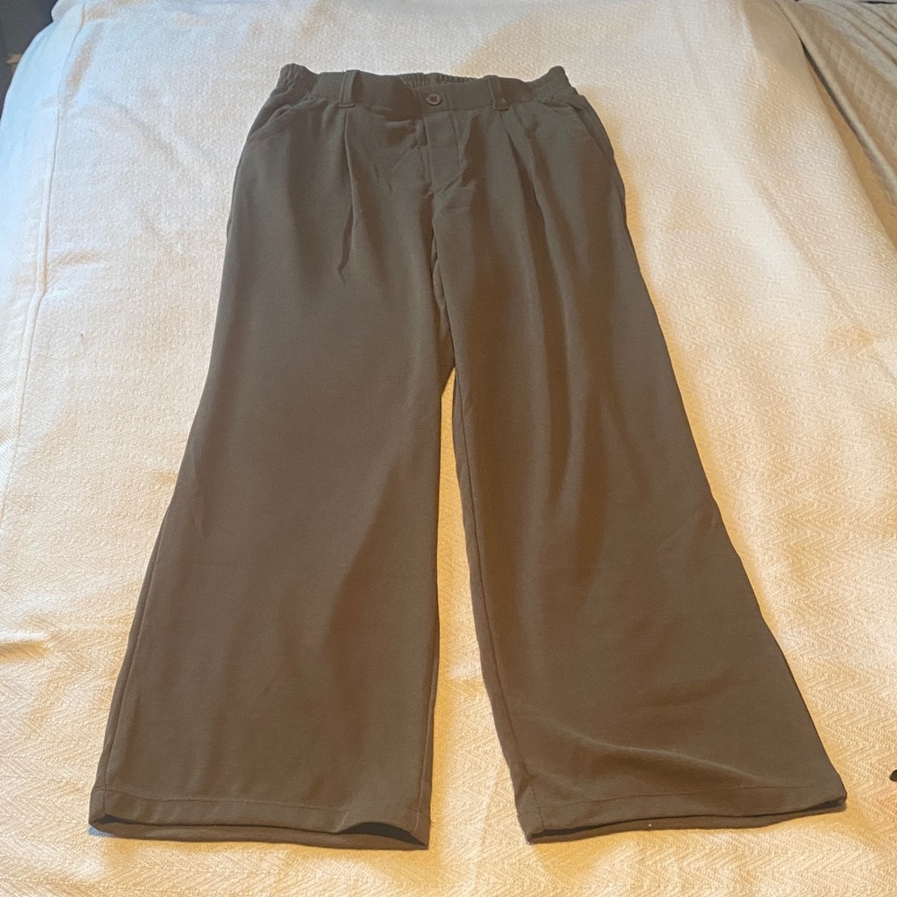 Wide Leg Brown Pants